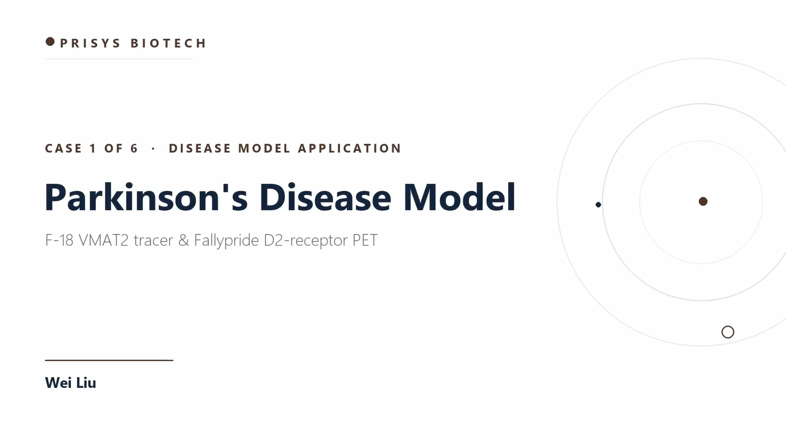 Parkinson's Disease Model F-18 VMAT2 tracer & Fallypride D2-receptor PET Parkinson's Disease Model F-18 VMAT2 tracer & Fallypride D2-receptor PET